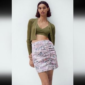 🏵️ JACQUARD RUFFLE MINI SKIRT